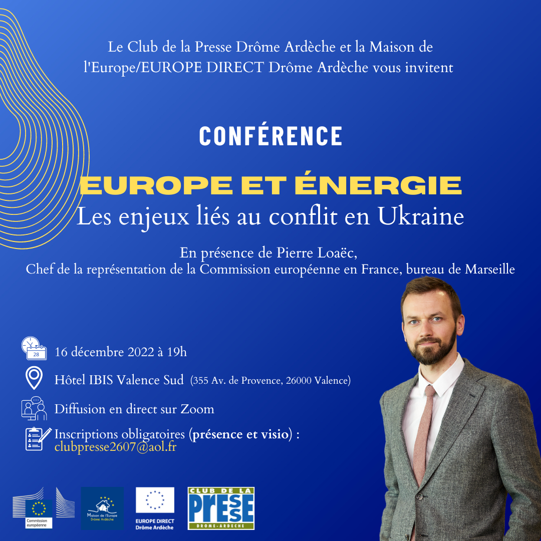 Conférence "Europe et Énergie, les enjeux liés au conflit en Ukraine", en présence de Pierre Loaëc