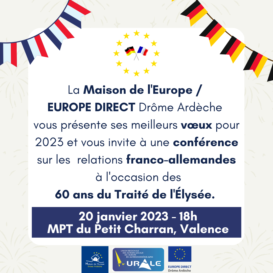 Voeux 2023 de la MEDA et conférence franco-allemande le 20 janvier à Valence